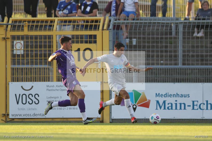 Hamza Boutakhrit, Stadion am Schönbusch, Aschaffenburg, 11.08.2023, sport, action, BFV, Fussball, Saison 2023/2024, 4. Spieltag, Regionalliga Bayern, FCE, SVA, FC Eintracht Bamberg, SV Viktoria Aschaffenburg - Bild-ID: 2373329