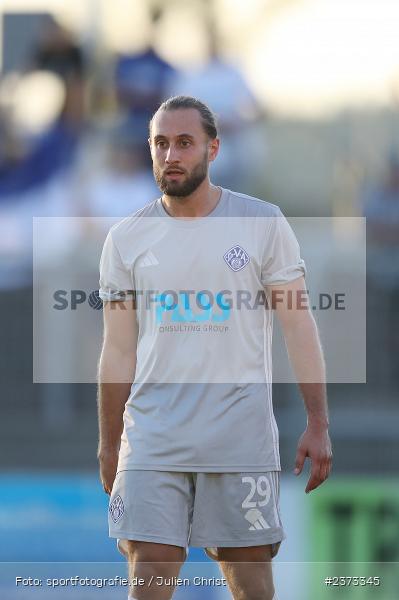 Lucas Sitter, Stadion am Schönbusch, Aschaffenburg, 11.08.2023, sport, action, BFV, Fussball, Saison 2023/2024, 4. Spieltag, Regionalliga Bayern, FCE, SVA, FC Eintracht Bamberg, SV Viktoria Aschaffenburg - Bild-ID: 2373345