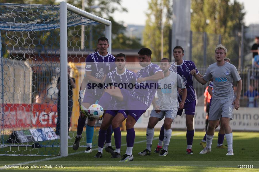 Luca Ljevsic, Stadion am Schönbusch, Aschaffenburg, 11.08.2023, sport, action, BFV, Fussball, Saison 2023/2024, 4. Spieltag, Regionalliga Bayern, FCE, SVA, FC Eintracht Bamberg, SV Viktoria Aschaffenburg - Bild-ID: 2373383