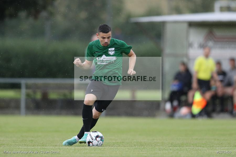 Marcel Kühlinger, Sportgelände, Schwebenried, 12.08.2023, sport, action, BFV, Fussball, Saison 2023/2024, 6. Spieltag, Landesliga Nordwest, DJK TUS, TuS Röllbach, DJK Schwebenried/Schwemmelsbach - Bild-ID: 2373450