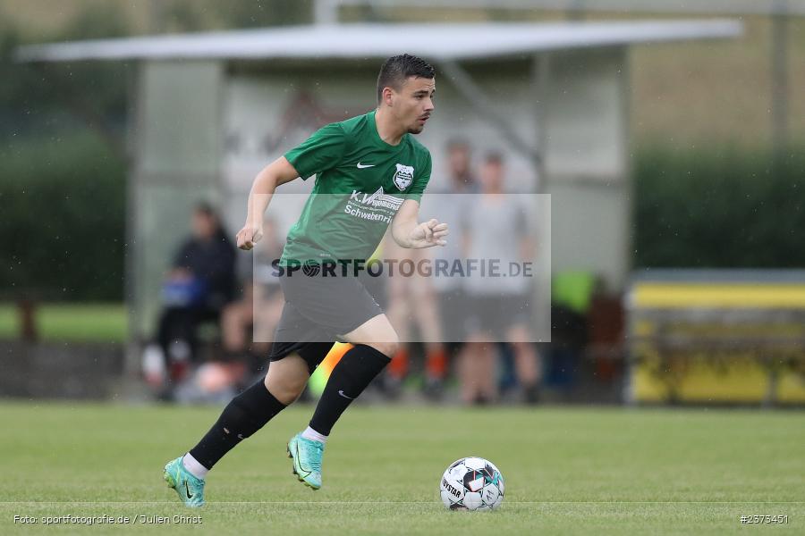Marcel Kühlinger, Sportgelände, Schwebenried, 12.08.2023, sport, action, BFV, Fussball, Saison 2023/2024, 6. Spieltag, Landesliga Nordwest, DJK TUS, TuS Röllbach, DJK Schwebenried/Schwemmelsbach - Bild-ID: 2373451