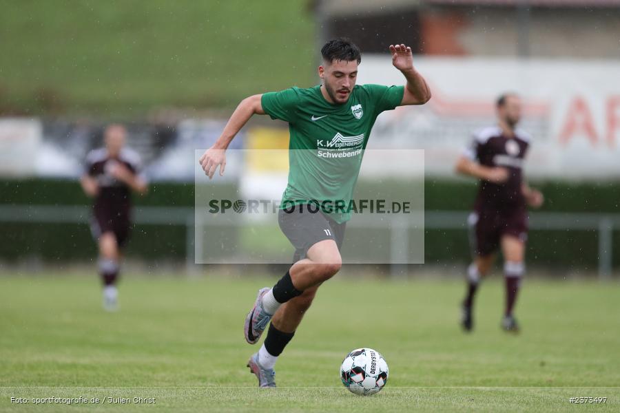 Enrico Lingor, Sportgelände, Schwebenried, 12.08.2023, sport, action, BFV, Fussball, Saison 2023/2024, 6. Spieltag, Landesliga Nordwest, DJK TUS, TuS Röllbach, DJK Schwebenried/Schwemmelsbach - Bild-ID: 2373497