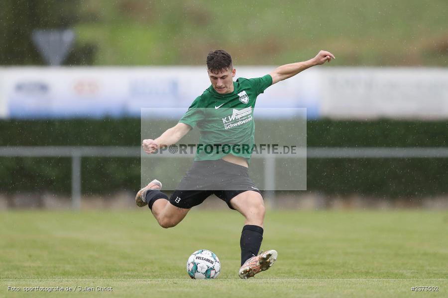Lino Schramm, Sportgelände, Schwebenried, 12.08.2023, sport, action, BFV, Fussball, Saison 2023/2024, 6. Spieltag, Landesliga Nordwest, DJK TUS, TuS Röllbach, DJK Schwebenried/Schwemmelsbach - Bild-ID: 2373502