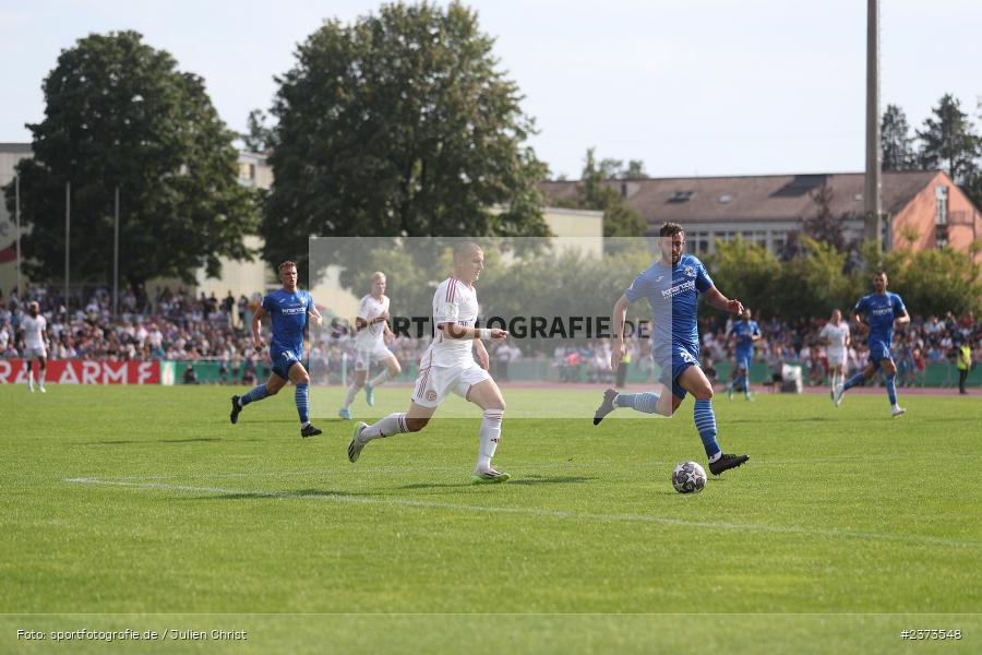 Christos Tzolis, Vöhlinstadion, Illertissen, 13.08.2023, sport, action, DFB, Fussball, Saison 2023/2024, 1. Runde, DFB Pokal, F95, FVI, Fortuna Düsseldorf, FV Illertissen - Bild-ID: 2373548