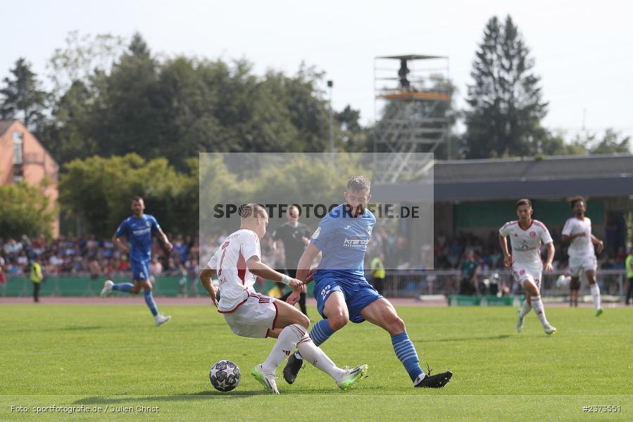 Christos Tzolis, Vöhlinstadion, Illertissen, 13.08.2023, sport, action, DFB, Fussball, Saison 2023/2024, 1. Runde, DFB Pokal, F95, FVI, Fortuna Düsseldorf, FV Illertissen - Bild-ID: 2373551