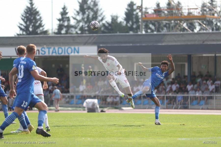 Emmanuel Iyoha, Vöhlinstadion, Illertissen, 13.08.2023, sport, action, DFB, Fussball, Saison 2023/2024, 1. Runde, DFB Pokal, F95, FVI, Fortuna Düsseldorf, FV Illertissen - Bild-ID: 2373552