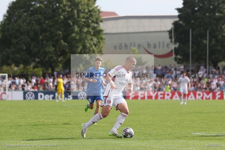 Christos Tzolis, Vöhlinstadion, Illertissen, 13.08.2023, sport, action, DFB, Fussball, Saison 2023/2024, 1. Runde, DFB Pokal, F95, FVI, Fortuna Düsseldorf, FV Illertissen - Bild-ID: 2373554