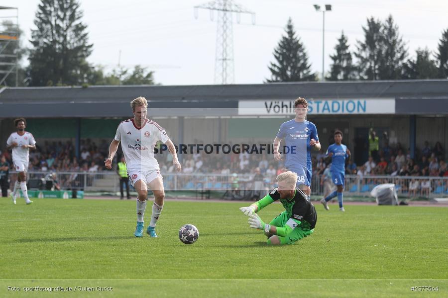 Felix Thiel, Vöhlinstadion, Illertissen, 13.08.2023, sport, action, DFB, Fussball, Saison 2023/2024, 1. Runde, DFB Pokal, F95, FVI, Fortuna Düsseldorf, FV Illertissen - Bild-ID: 2373564