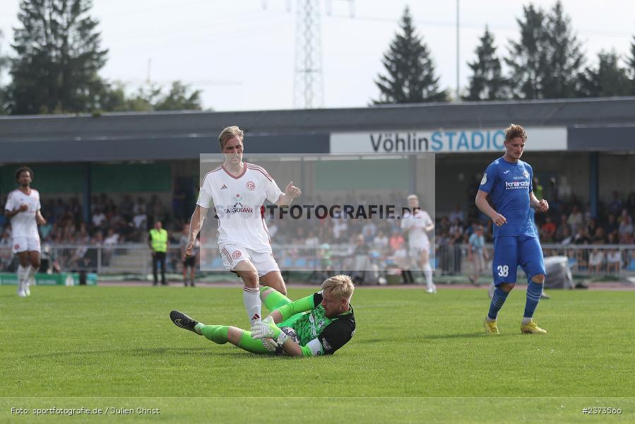 Felix Thiel, Vöhlinstadion, Illertissen, 13.08.2023, sport, action, DFB, Fussball, Saison 2023/2024, 1. Runde, DFB Pokal, F95, FVI, Fortuna Düsseldorf, FV Illertissen - Bild-ID: 2373566