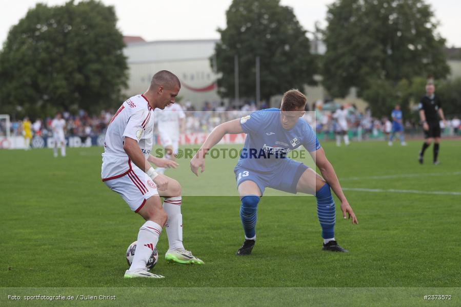 Kevin Frisorger, Vöhlinstadion, Illertissen, 13.08.2023, sport, action, DFB, Fussball, Saison 2023/2024, 1. Runde, DFB Pokal, F95, FVI, Fortuna Düsseldorf, FV Illertissen - Bild-ID: 2373572
