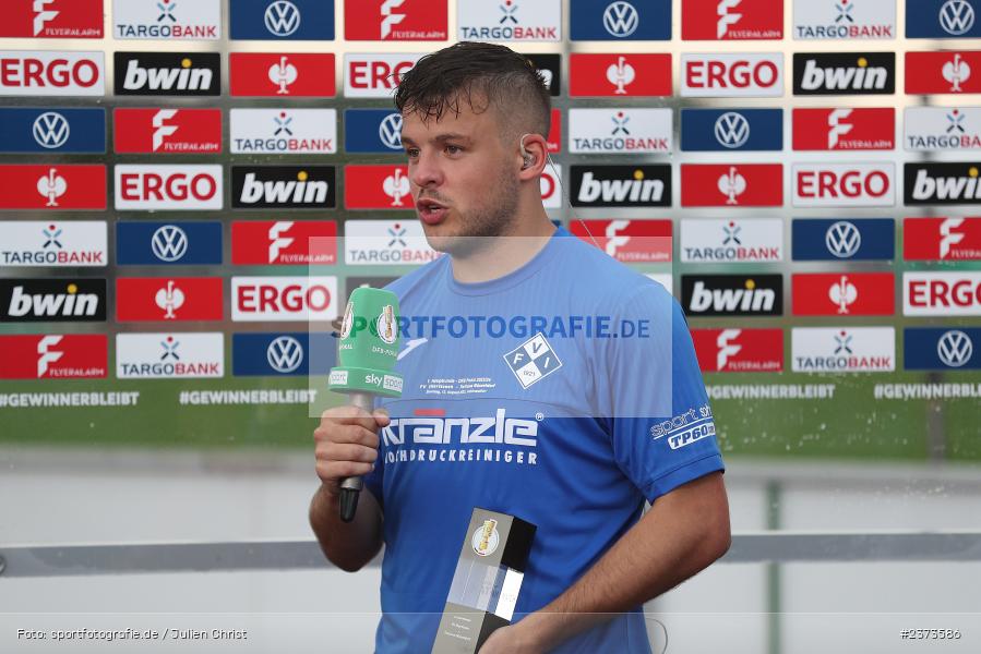 Yannick Glessing, Vöhlinstadion, Illertissen, 13.08.2023, sport, action, DFB, Fussball, Saison 2023/2024, 1. Runde, DFB Pokal, F95, FVI, Fortuna Düsseldorf, FV Illertissen - Bild-ID: 2373586