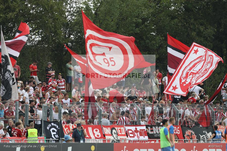 Fans, Vöhlinstadion, Illertissen, 13.08.2023, sport, action, DFB, Fussball, Saison 2023/2024, 1. Runde, DFB Pokal, F95, FVI, Fortuna Düsseldorf, FV Illertissen - Bild-ID: 2373623