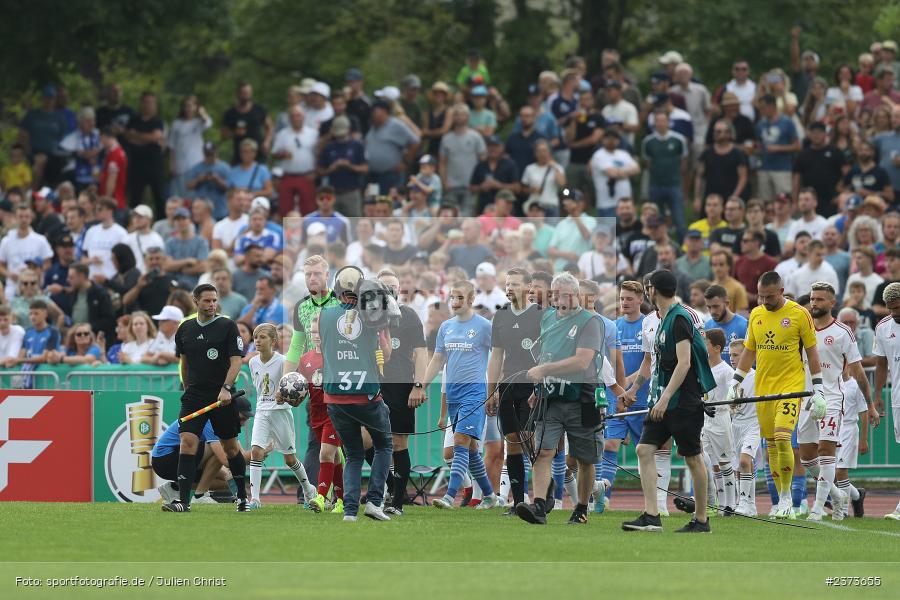 Vöhlinstadion, Illertissen, 13.08.2023, sport, action, DFB, Fussball, Saison 2023/2024, 1. Runde, DFB Pokal, F95, FVI, Fortuna Düsseldorf, FV Illertissen - Bild-ID: 2373655