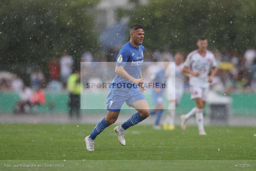 Yannick Glessing, Vöhlinstadion, Illertissen, 13.08.2023, sport, action, DFB, Fussball, Saison 2023/2024, 1. Runde, DFB Pokal, F95, FVI, Fortuna Düsseldorf, FV Illertissen - Bild-ID: 2373704