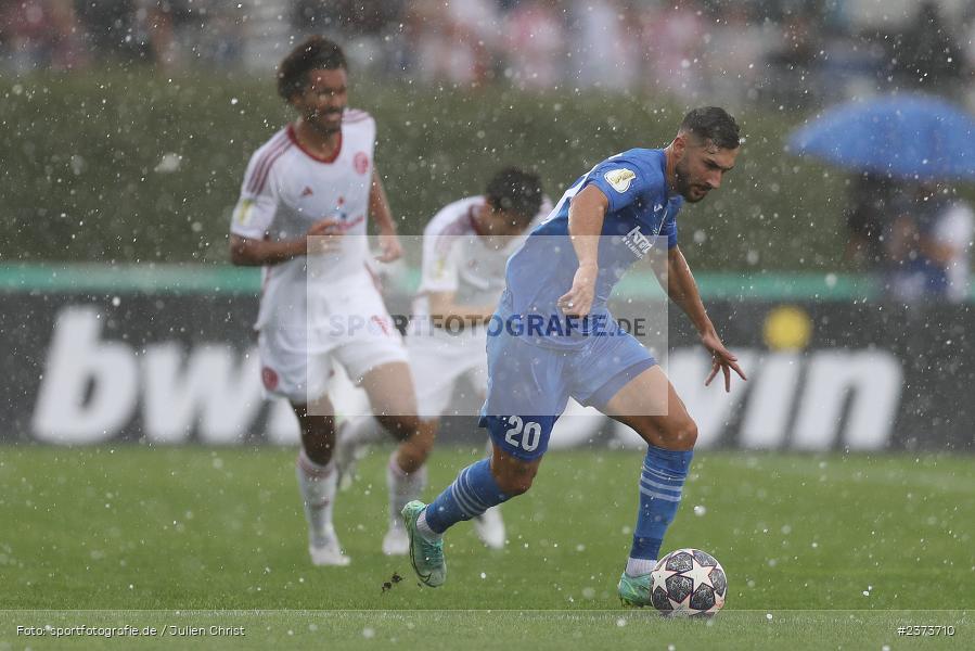Gökalp Kilic, Vöhlinstadion, Illertissen, 13.08.2023, sport, action, DFB, Fussball, Saison 2023/2024, 1. Runde, DFB Pokal, F95, FVI, Fortuna Düsseldorf, FV Illertissen - Bild-ID: 2373710