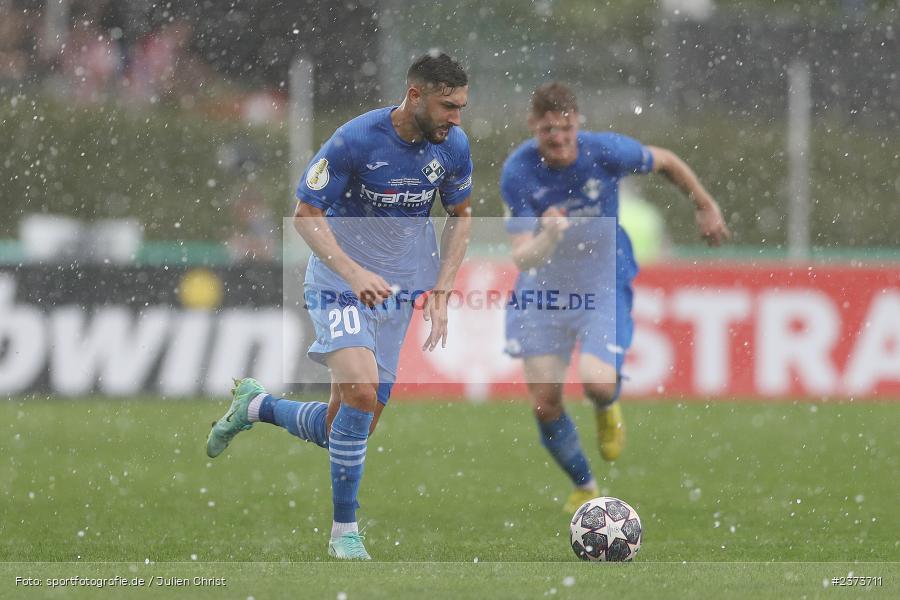Gökalp Kilic, Vöhlinstadion, Illertissen, 13.08.2023, sport, action, DFB, Fussball, Saison 2023/2024, 1. Runde, DFB Pokal, F95, FVI, Fortuna Düsseldorf, FV Illertissen - Bild-ID: 2373711