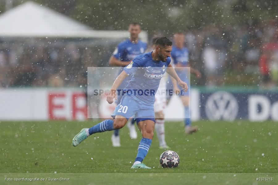 Gökalp Kilic, Vöhlinstadion, Illertissen, 13.08.2023, sport, action, DFB, Fussball, Saison 2023/2024, 1. Runde, DFB Pokal, F95, FVI, Fortuna Düsseldorf, FV Illertissen - Bild-ID: 2373713