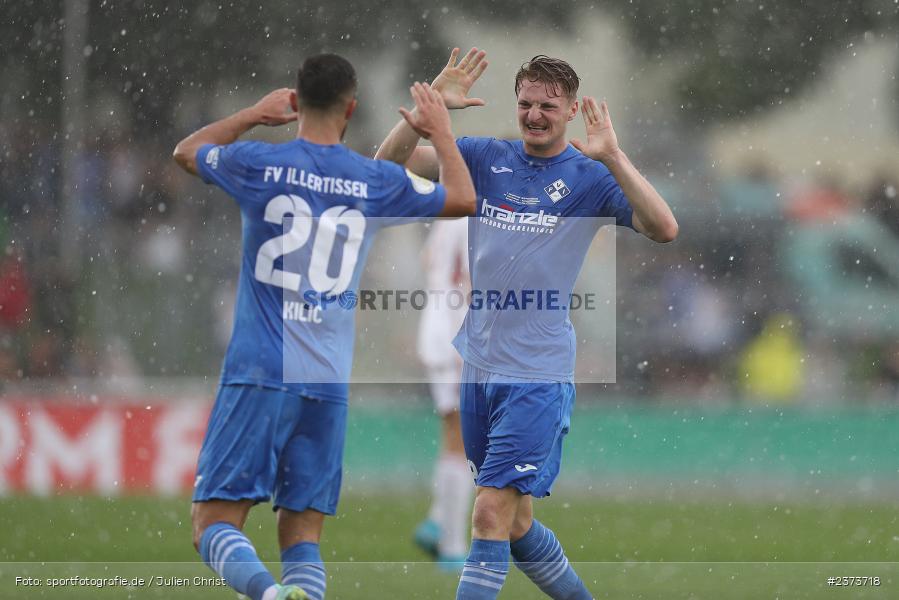 Emotionen, Gökalp Kilic, Vöhlinstadion, Illertissen, 13.08.2023, sport, action, DFB, Fussball, Saison 2023/2024, 1. Runde, DFB Pokal, F95, FVI, Fortuna Düsseldorf, FV Illertissen - Bild-ID: 2373718