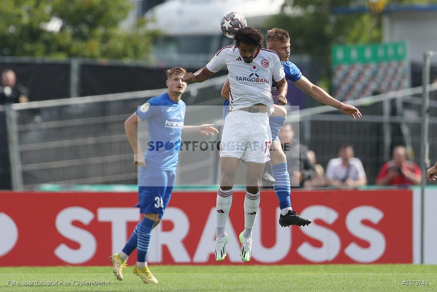 Emmanuel Iyoha, Vöhlinstadion, Illertissen, 13.08.2023, sport, action, DFB, Fussball, Saison 2023/2024, 1. Runde, DFB Pokal, F95, FVI, Fortuna Düsseldorf, FV Illertissen - Bild-ID: 2373742 Emmanuel Iyoha, Vöhlinstadion, Illertissen, 13.08.2023, sport, action, DFB, Fussball, Saison 2023/2024, 1. Runde, DFB Pokal, F95, FVI, Fortuna Düsseldorf, FV Illertissen - Bild-ID: 2373742