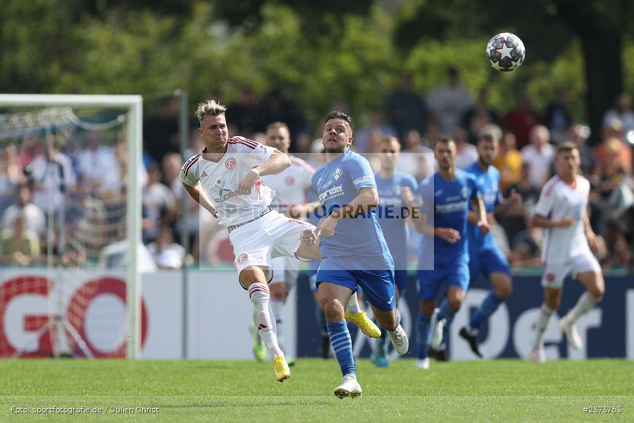 Yannick Glessing, Vöhlinstadion, Illertissen, 13.08.2023, sport, action, DFB, Fussball, Saison 2023/2024, 1. Runde, DFB Pokal, F95, FVI, Fortuna Düsseldorf, FV Illertissen - Bild-ID: 2373763