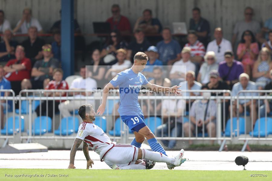 Nico Fundel, Vöhlinstadion, Illertissen, 13.08.2023, sport, action, DFB, Fussball, Saison 2023/2024, 1. Runde, DFB Pokal, F95, FVI, Fortuna Düsseldorf, FV Illertissen - Bild-ID: 2373766