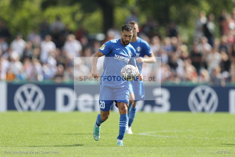 Gökalp Kilic, Vöhlinstadion, Illertissen, 13.08.2023, sport, action, DFB, Fussball, Saison 2023/2024, 1. Runde, DFB Pokal, F95, FVI, Fortuna Düsseldorf, FV Illertissen - Bild-ID: 2373784 Gökalp Kilic, Vöhlinstadion, Illertissen, 13.08.2023, sport, action, DFB, Fussball, Saison 2023/2024, 1. Runde, DFB Pokal, F95, FVI, Fortuna Düsseldorf, FV Illertissen - Bild-ID: 2373784