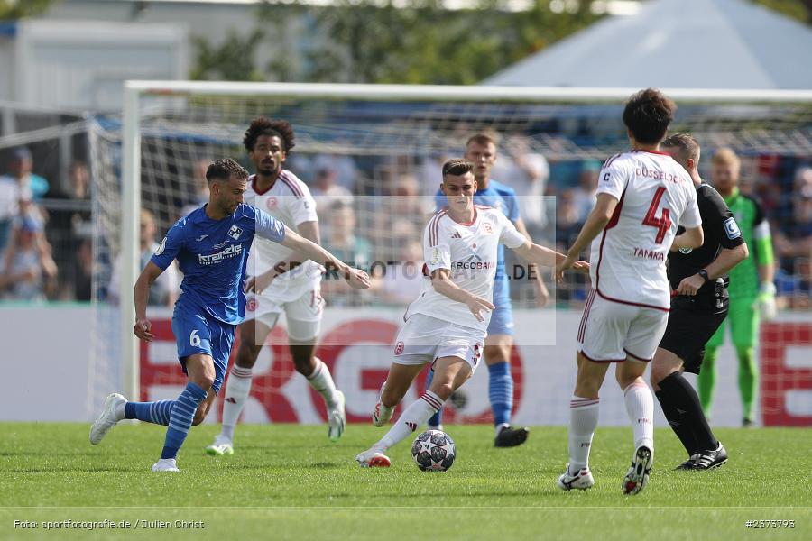 Marin Pudic, Vöhlinstadion, Illertissen, 13.08.2023, sport, action, DFB, Fussball, Saison 2023/2024, 1. Runde, DFB Pokal, F95, FVI, Fortuna Düsseldorf, FV Illertissen - Bild-ID: 2373793