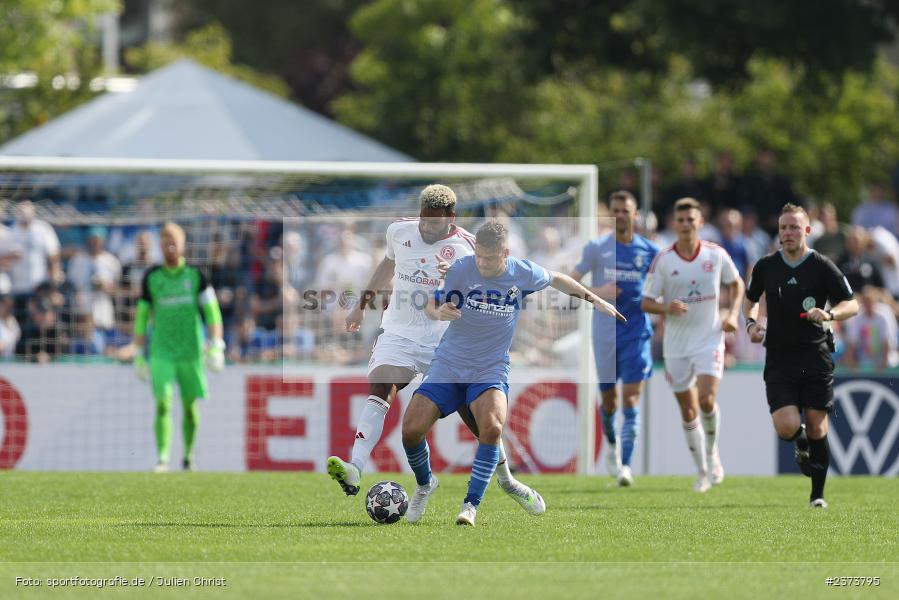 Jamil Siebert, Vöhlinstadion, Illertissen, 13.08.2023, sport, action, DFB, Fussball, Saison 2023/2024, 1. Runde, DFB Pokal, F95, FVI, Fortuna Düsseldorf, FV Illertissen - Bild-ID: 2373795