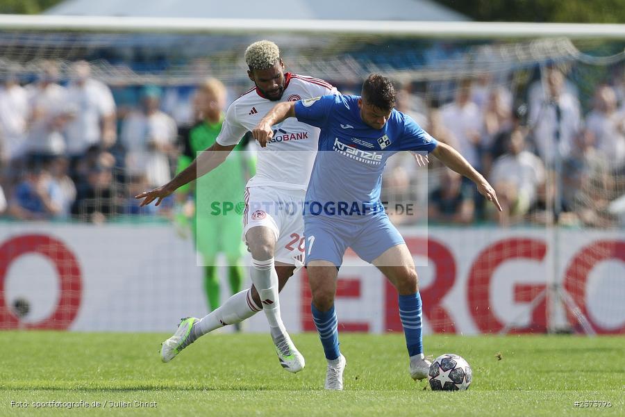 Jamil Siebert, Vöhlinstadion, Illertissen, 13.08.2023, sport, action, DFB, Fussball, Saison 2023/2024, 1. Runde, DFB Pokal, F95, FVI, Fortuna Düsseldorf, FV Illertissen - Bild-ID: 2373796