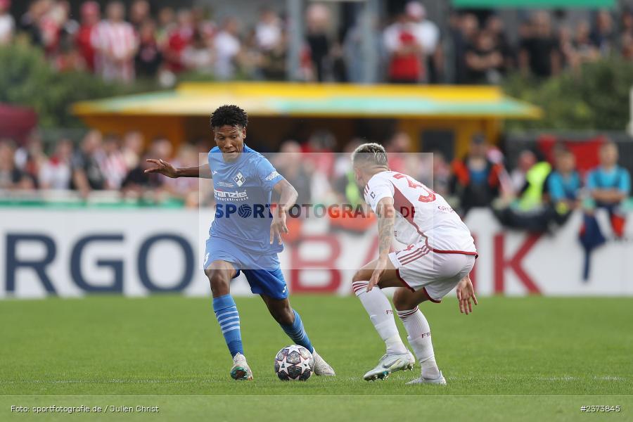 Liam Omore, Vöhlinstadion, Illertissen, 13.08.2023, sport, action, DFB, Fussball, Saison 2023/2024, 1. Runde, DFB Pokal, F95, FVI, Fortuna Düsseldorf, FV Illertissen - Bild-ID: 2373845 Liam Omore, Vöhlinstadion, Illertissen, 13.08.2023, sport, action, DFB, Fussball, Saison 2023/2024, 1. Runde, DFB Pokal, F95, FVI, Fortuna Düsseldorf, FV Illertissen - Bild-ID: 2373845