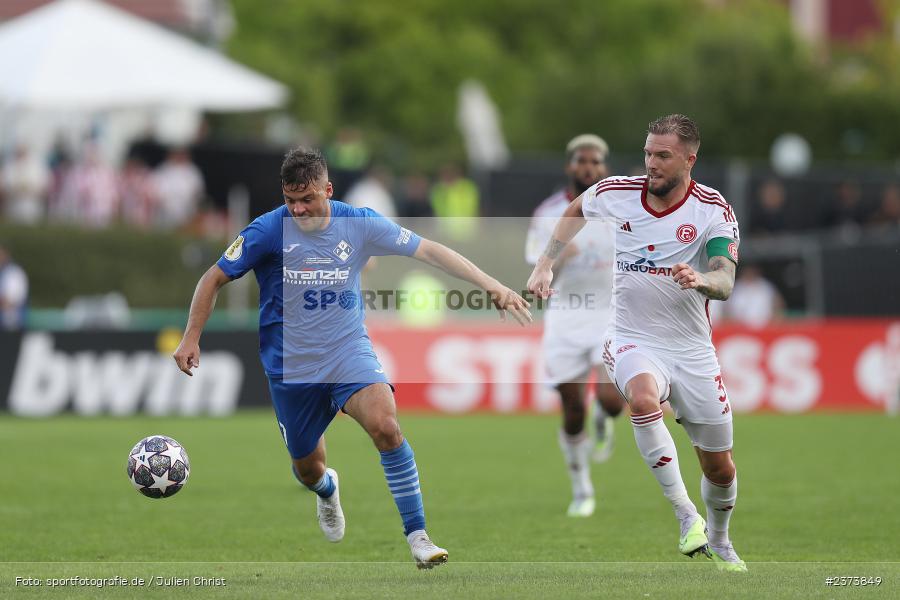 Yannick Glessing, Vöhlinstadion, Illertissen, 13.08.2023, sport, action, DFB, Fussball, Saison 2023/2024, 1. Runde, DFB Pokal, F95, FVI, Fortuna Düsseldorf, FV Illertissen - Bild-ID: 2373849