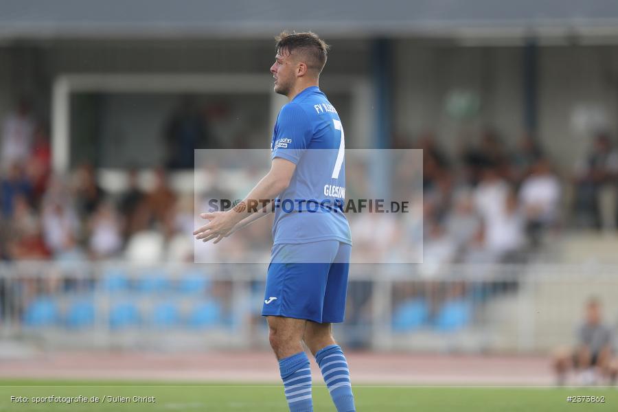 Yannick Glessing, Vöhlinstadion, Illertissen, 13.08.2023, sport, action, DFB, Fussball, Saison 2023/2024, 1. Runde, DFB Pokal, F95, FVI, Fortuna Düsseldorf, FV Illertissen - Bild-ID: 2373862