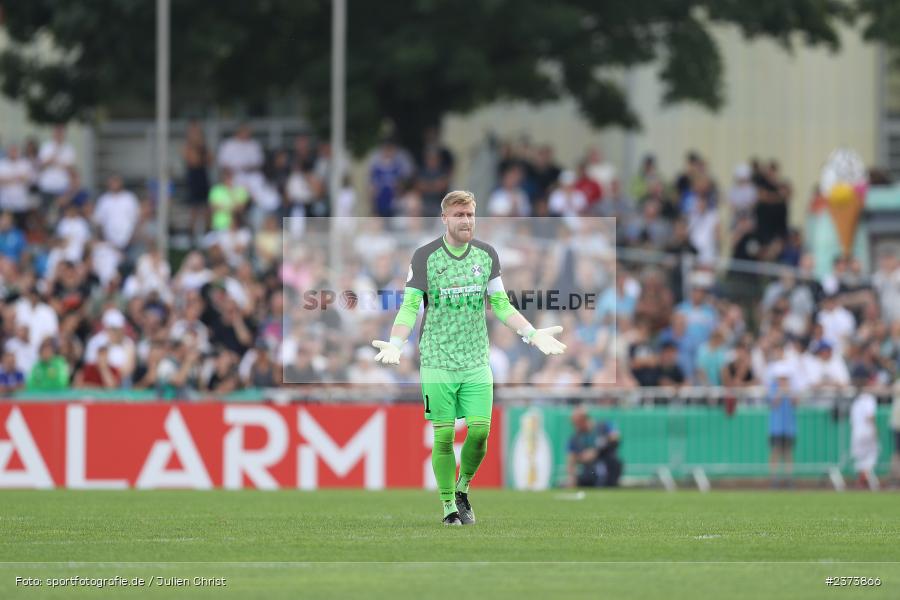 Felix Thiel, Vöhlinstadion, Illertissen, 13.08.2023, sport, action, DFB, Fussball, Saison 2023/2024, 1. Runde, DFB Pokal, F95, FVI, Fortuna Düsseldorf, FV Illertissen - Bild-ID: 2373866
