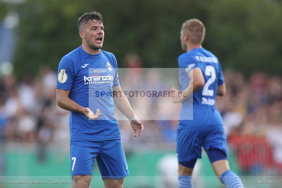Yannick Glessing, Vöhlinstadion, Illertissen, 13.08.2023, sport, action, DFB, Fussball, Saison 2023/2024, 1. Runde, DFB Pokal, F95, FVI, Fortuna Düsseldorf, FV Illertissen - Bild-ID: 2373873