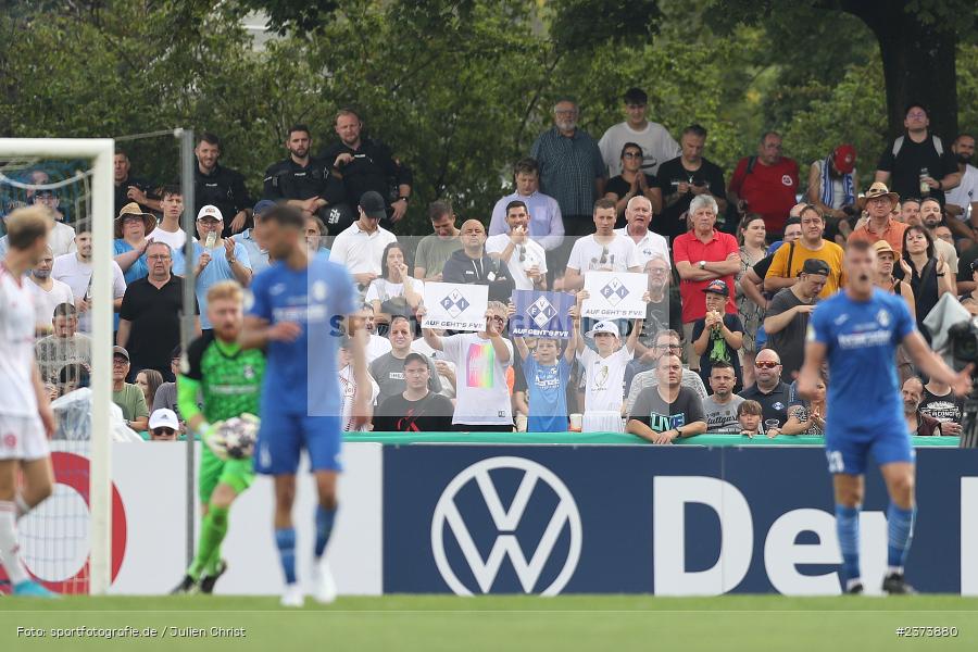 Fans, Vöhlinstadion, Illertissen, 13.08.2023, sport, action, DFB, Fussball, Saison 2023/2024, 1. Runde, DFB Pokal, F95, FVI, Fortuna Düsseldorf, FV Illertissen - Bild-ID: 2373880