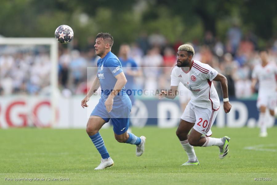 Yannick Glessing, Vöhlinstadion, Illertissen, 13.08.2023, sport, action, DFB, Fussball, Saison 2023/2024, 1. Runde, DFB Pokal, F95, FVI, Fortuna Düsseldorf, FV Illertissen - Bild-ID: 2373882