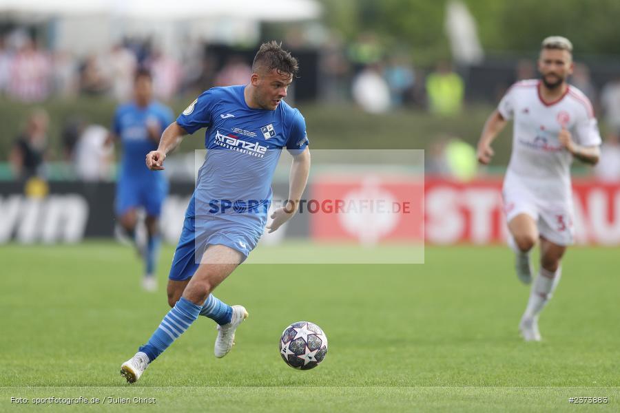 Yannick Glessing, Vöhlinstadion, Illertissen, 13.08.2023, sport, action, DFB, Fussball, Saison 2023/2024, 1. Runde, DFB Pokal, F95, FVI, Fortuna Düsseldorf, FV Illertissen - Bild-ID: 2373883