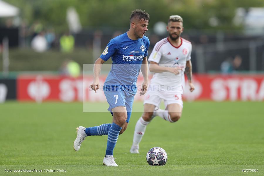 Yannick Glessing, Vöhlinstadion, Illertissen, 13.08.2023, sport, action, DFB, Fussball, Saison 2023/2024, 1. Runde, DFB Pokal, F95, FVI, Fortuna Düsseldorf, FV Illertissen - Bild-ID: 2373884
