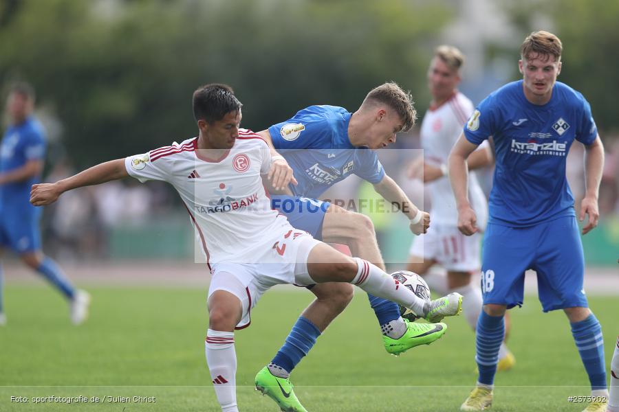 Marco Mannhardt, Vöhlinstadion, Illertissen, 13.08.2023, sport, action, DFB, Fussball, Saison 2023/2024, 1. Runde, DFB Pokal, F95, FVI, Fortuna Düsseldorf, FV Illertissen - Bild-ID: 2373902