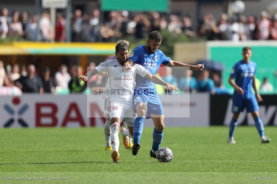 Niklas Jeck, Vöhlinstadion, Illertissen, 13.08.2023, sport, action, DFB, Fussball, Saison 2023/2024, 1. Runde, DFB Pokal, F95, FVI, Fortuna Düsseldorf, FV Illertissen - Bild-ID: 2373914