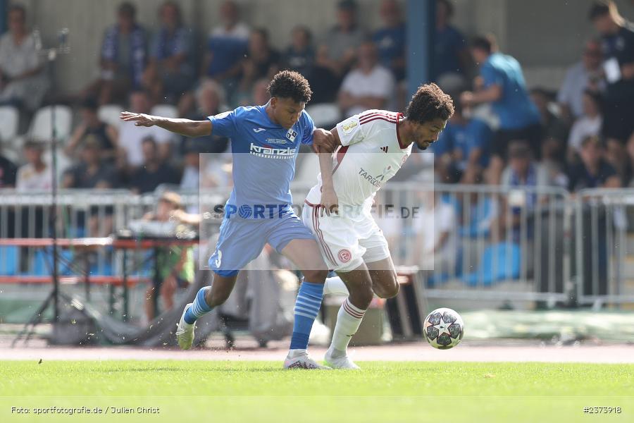 Emmanuel Iyoha, Vöhlinstadion, Illertissen, 13.08.2023, sport, action, DFB, Fussball, Saison 2023/2024, 1. Runde, DFB Pokal, F95, FVI, Fortuna Düsseldorf, FV Illertissen - Bild-ID: 2373918