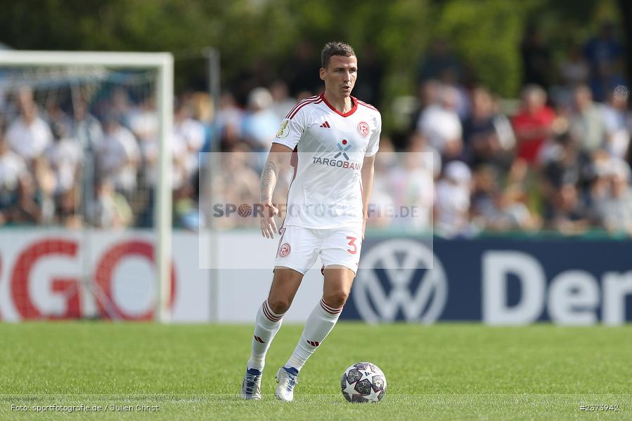 Marcel Sobottka, Vöhlinstadion, Illertissen, 13.08.2023, sport, action, DFB, Fussball, Saison 2023/2024, 1. Runde, DFB Pokal, F95, FVI, Fortuna Düsseldorf, FV Illertissen - Bild-ID: 2373942