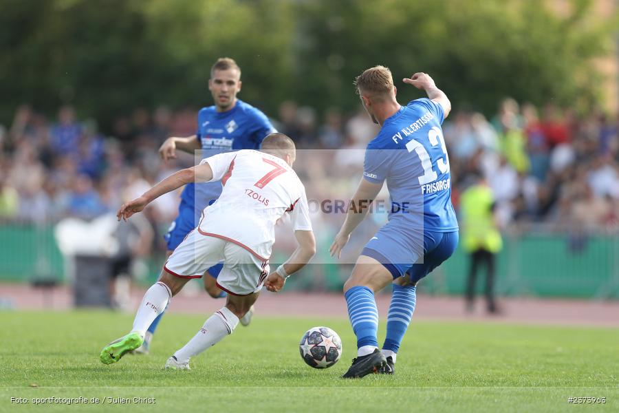 Christos Tzolis, Vöhlinstadion, Illertissen, 13.08.2023, sport, action, DFB, Fussball, Saison 2023/2024, 1. Runde, DFB Pokal, F95, FVI, Fortuna Düsseldorf, FV Illertissen - Bild-ID: 2373963