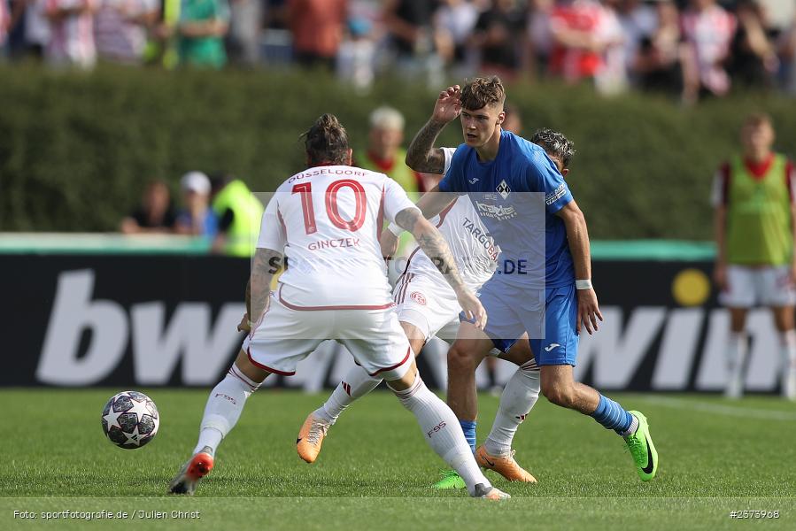 Marco Mannhardt, Vöhlinstadion, Illertissen, 13.08.2023, sport, action, DFB, Fussball, Saison 2023/2024, 1. Runde, DFB Pokal, F95, FVI, Fortuna Düsseldorf, FV Illertissen - Bild-ID: 2373968