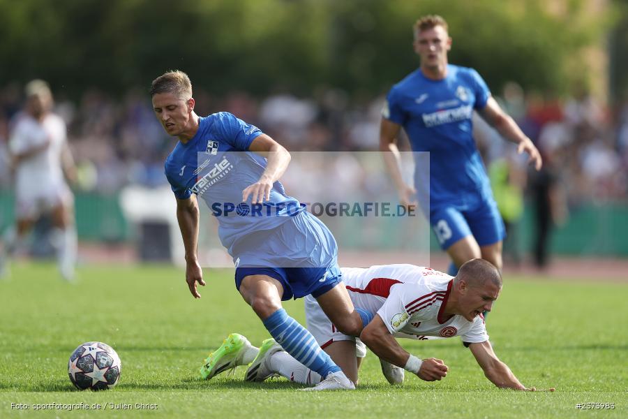 Nico Fundel, Vöhlinstadion, Illertissen, 13.08.2023, sport, action, DFB, Fussball, Saison 2023/2024, 1. Runde, DFB Pokal, F95, FVI, Fortuna Düsseldorf, FV Illertissen - Bild-ID: 2373983 Nico Fundel, Vöhlinstadion, Illertissen, 13.08.2023, sport, action, DFB, Fussball, Saison 2023/2024, 1. Runde, DFB Pokal, F95, FVI, Fortuna Düsseldorf, FV Illertissen - Bild-ID: 2373983