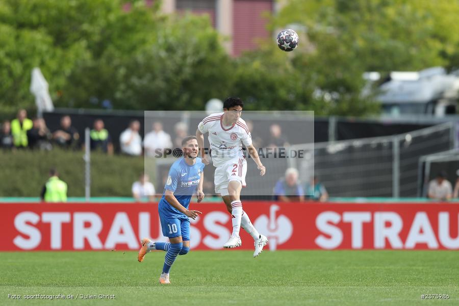 Takashi Uchino, Vöhlinstadion, Illertissen, 13.08.2023, sport, action, DFB, Fussball, Saison 2023/2024, 1. Runde, DFB Pokal, F95, FVI, Fortuna Düsseldorf, FV Illertissen - Bild-ID: 2373986