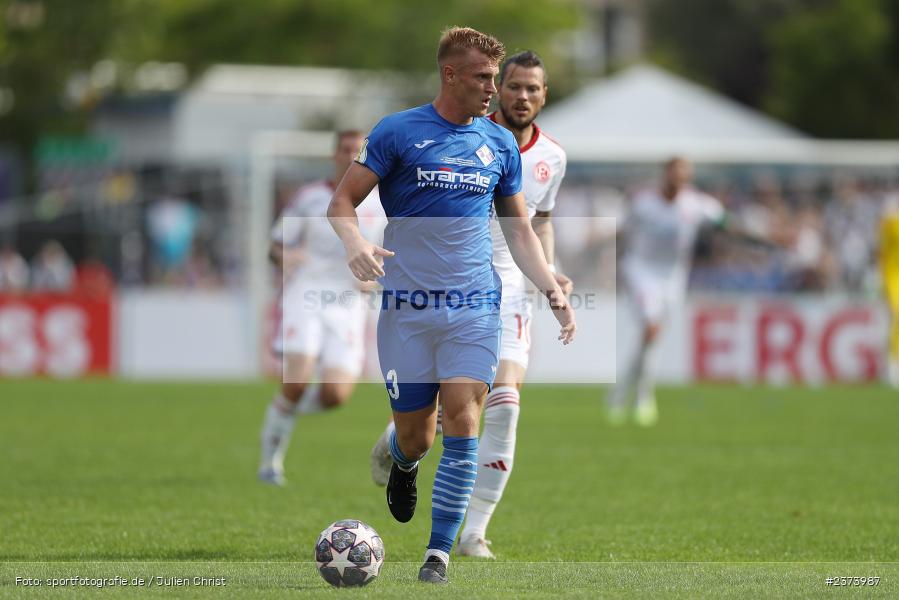 Kevin Frisorger, Vöhlinstadion, Illertissen, 13.08.2023, sport, action, DFB, Fussball, Saison 2023/2024, 1. Runde, DFB Pokal, F95, FVI, Fortuna Düsseldorf, FV Illertissen - Bild-ID: 2373987