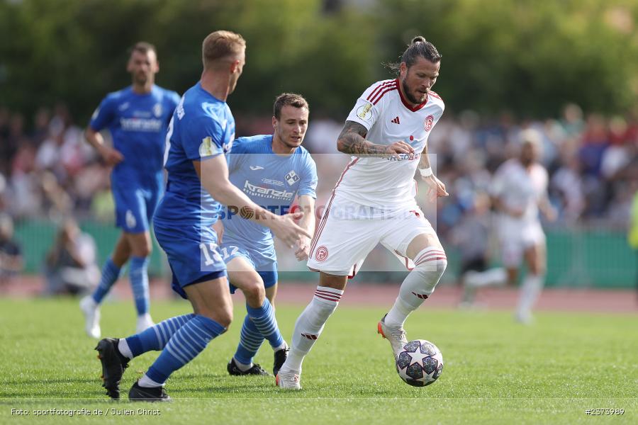 Daniel Ginczek, Vöhlinstadion, Illertissen, 13.08.2023, sport, action, DFB, Fussball, Saison 2023/2024, 1. Runde, DFB Pokal, F95, FVI, Fortuna Düsseldorf, FV Illertissen - Bild-ID: 2373989