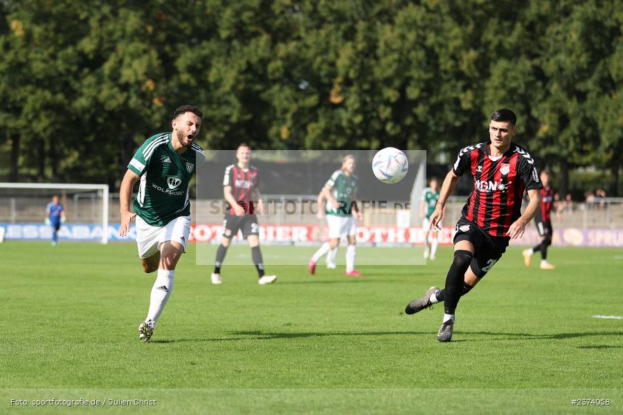 Adrian Istrefi, Sachs-Stadion, Schweinfurt, 15.08.2023, sport, action, BFV, Fussball, Saison 2023/2024, 2. Runde, Toto-Pokal, TSV, FCS, TSV Aubstadt, 1. FC Schweinfurt 05 - Bild-ID: 2374058 Adrian Istrefi, Sachs-Stadion, Schweinfurt, 15.08.2023, sport, action, BFV, Fussball, Saison 2023/2024, 2. Runde, Toto-Pokal, TSV, FCS, TSV Aubstadt, 1. FC Schweinfurt 05 - Bild-ID: 2374058