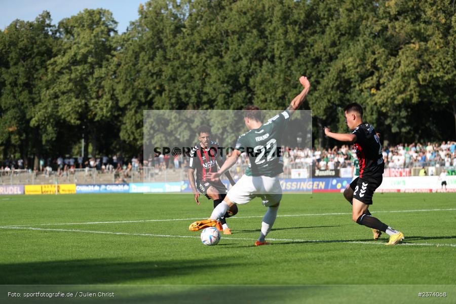 Tom Feulner, Sachs-Stadion, Schweinfurt, 15.08.2023, sport, action, BFV, Fussball, Saison 2023/2024, 2. Runde, Toto-Pokal, TSV, FCS, TSV Aubstadt, 1. FC Schweinfurt 05 - Bild-ID: 2374068